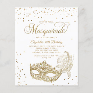 Lámina PRESUPUESTO Glam White Gold Photo Masquerade Cumpl