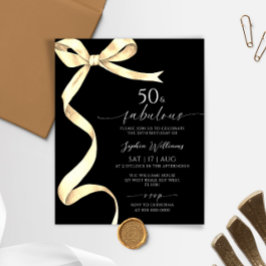 Lámina Presupuesto Gold Bow 50 e invitación fabulosa para
