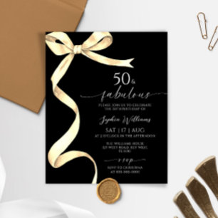 Lámina Presupuesto Gold Bow 50 e invitación fabulosa para
