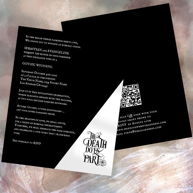 Lámina Presupuesto Gótico Hasta La Muerte Nos Hace Parte  (Front and back view)