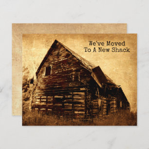 Lámina Presupuesto Gracioso Antiguo Shack Moviendo Nuevo 