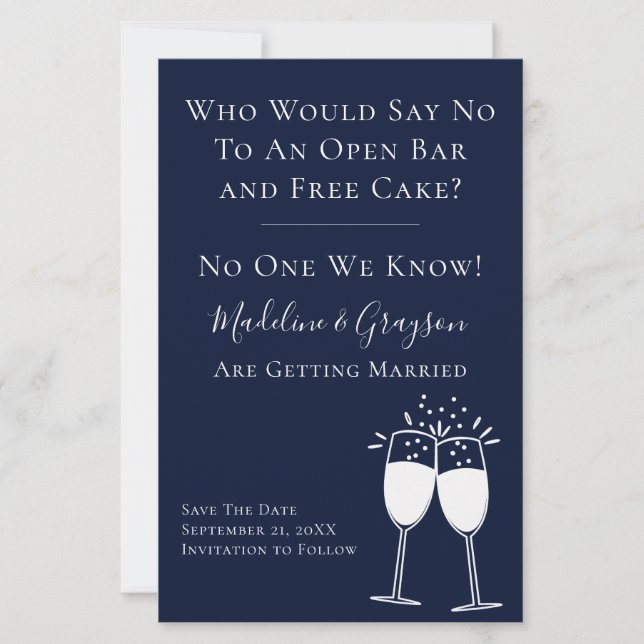 Lámina PRESUPUESTO Gracioso Bar Abierto Pastel gratis Gua (Anverso)