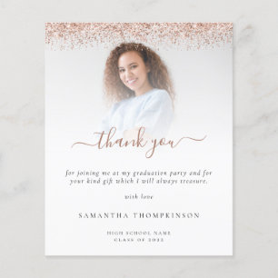 Lámina Presupuesto Graduación Foto Rosa Dorado Brillante 