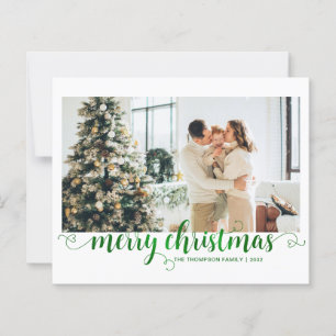 Lámina PRESUPUESTO Green Merry Christmas Heart Script Fot