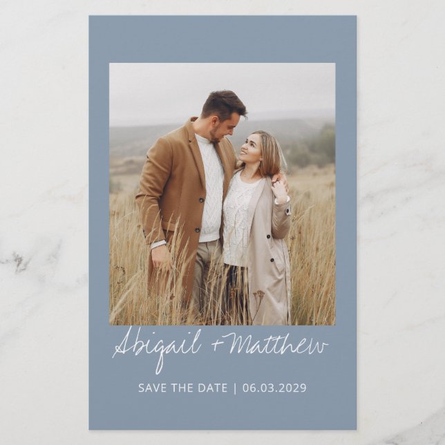 Lámina Presupuesto Guardar La Invitación Simple De Fecha  (Anverso)