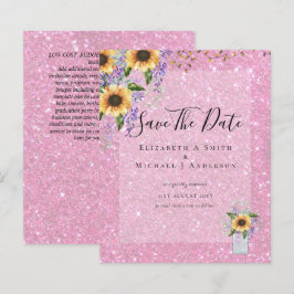 Lámina PRESUPUESTO GUARDAR LAS FECHAS Rústicos Sunflowers