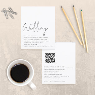 Lámina PRESUPUESTO Guión blanco negro Código QR Invitació