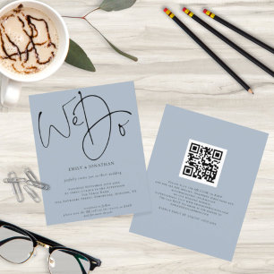 Lámina Presupuesto Hacemos Dusty Blue QR Código Invitació