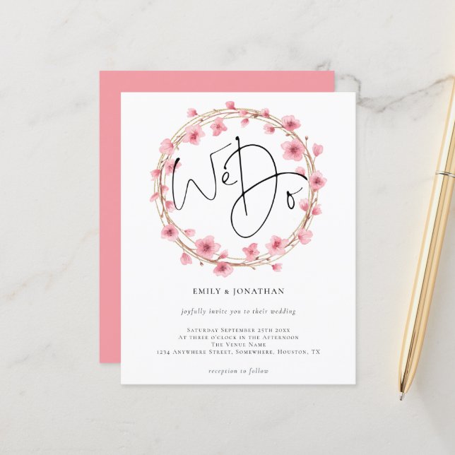 Lámina Presupuesto Hacemos Invitación de Boda de Marco Fl (Anverso/Reverso In Situ)