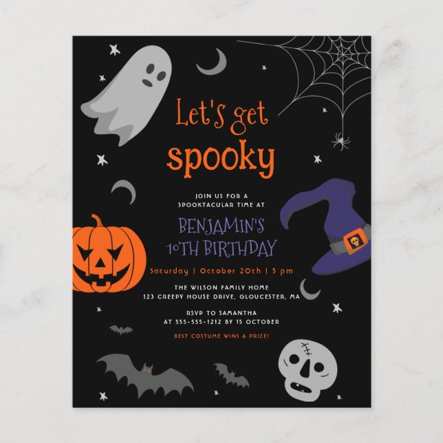 Lámina Presupuesto Hagamos que Halloween sea espeluznante (Anverso)