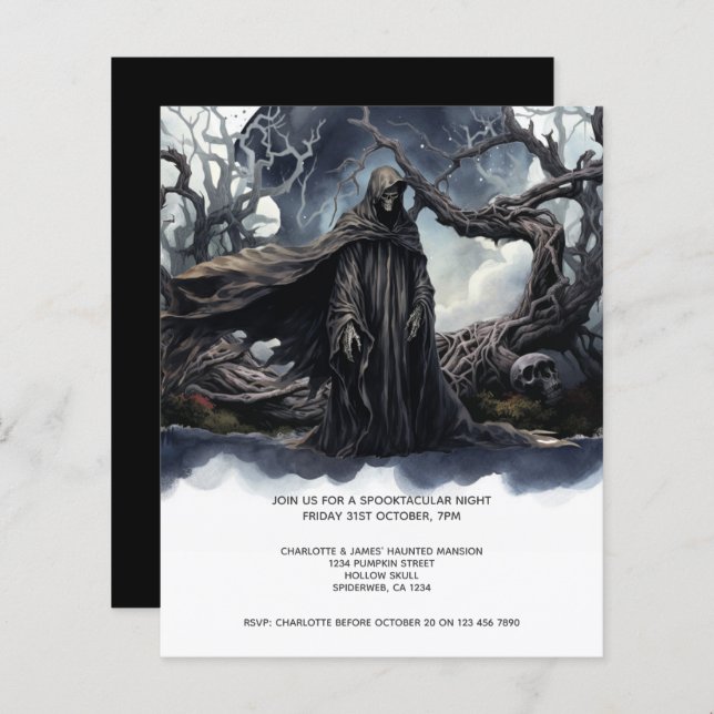 Lámina PRESUPUESTO Halloween Grim Reaper (Anverso / Reverso)