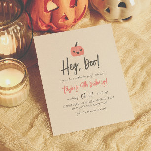Lámina Presupuesto Hey Boo Halloween Boho Fiesta de cumpl