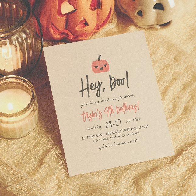 Lámina Presupuesto Hey Boo Halloween Boho Fiesta de cumpl (Subido por el creador)