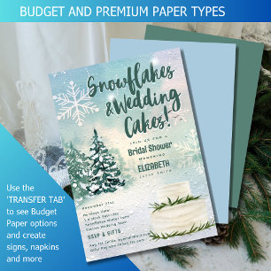 Lámina PRESUPUESTO Hygakes Snowflakes Boda Cake Bridal Sh