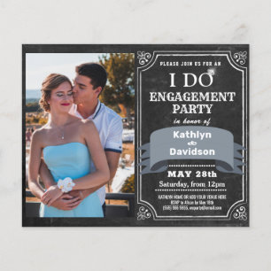 Lámina PRESUPUESTO I DO Engagement 4 Photo Party Invitaci
