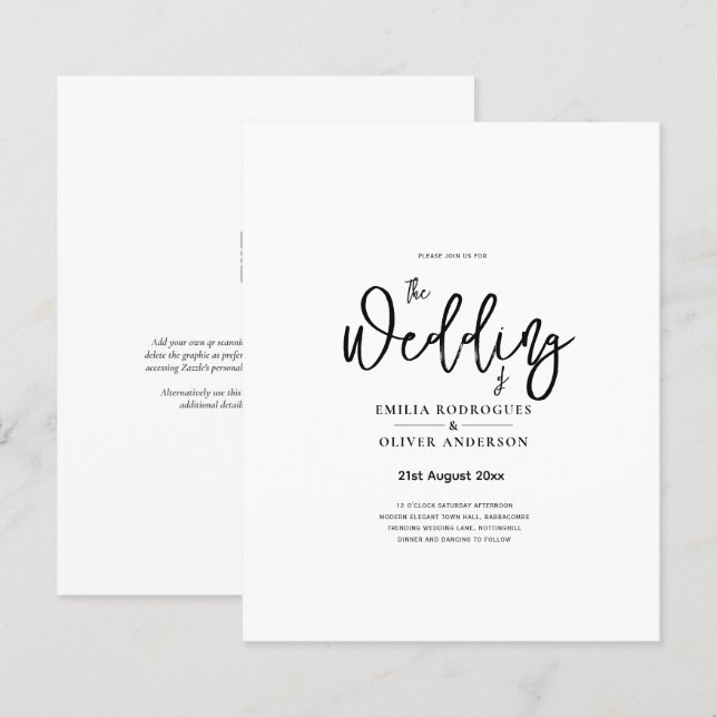 Lámina PRESUPUESTO Impresión O Descarga digital INVITE DE (Anverso / Reverso)