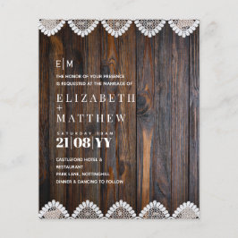 Lámina PRESUPUESTO Invitación a la Boda Rústica de Madera