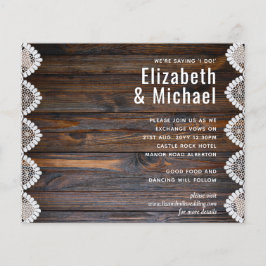 Lámina PRESUPUESTO Invitación a la Boda Rústica de Madera
