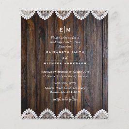 Lámina PRESUPUESTO Invitación a la Boda Rústica de Madera