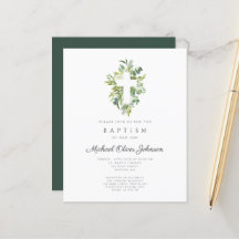 Presupuesto Invitación al bautismo botánico religi