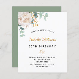 Lámina PRESUPUESTO Invitación al eucalipto floral