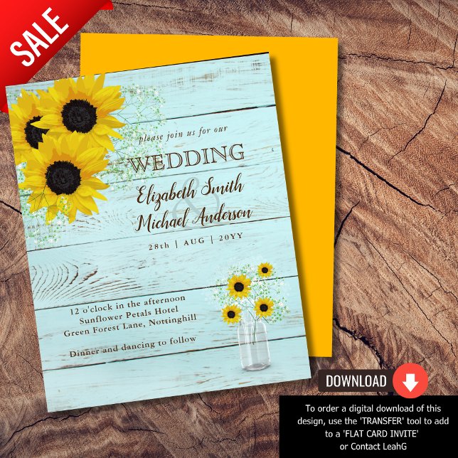 Lámina PRESUPUESTO Invitación de Boda Amarillo Teal Giras (Subido por el creador)