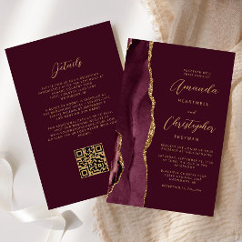 Lámina Presupuesto Invitación de Boda con Código QR de Ág
