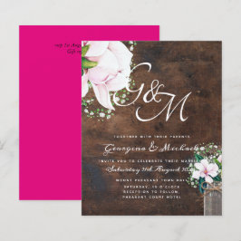 Lámina PRESUPUESTO Invitación de boda Shabby Pink Magnoli