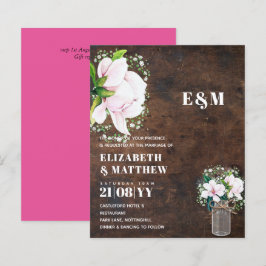 Lámina PRESUPUESTO Invitación de boda Shabby Pink Magnoli