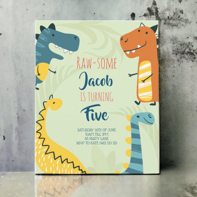 Lámina Presupuesto, invitación de cumpleaños de dinosauri (Subido por el creador)