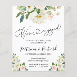 Lámina Presupuesto Invitación de la fiesta de compromiso