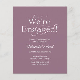 Lámina Presupuesto Invitación de la fiesta de compromiso