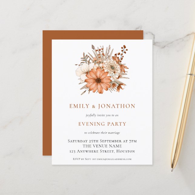 Lámina PRESUPUESTO Invitación para la fiesta de la noche  (Anverso/Reverso In Situ)