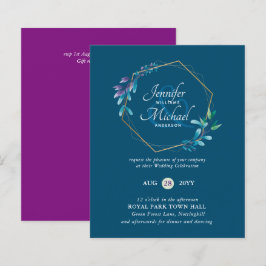 Lámina PRESUPUESTO Invitaciones a la Boda de Oro Morado V