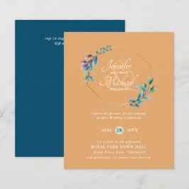 Lámina PRESUPUESTO Invitaciones a la Boda de Oro Morado V