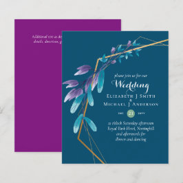 Lámina PRESUPUESTO Invitaciones a la Boda de Oro Morado V