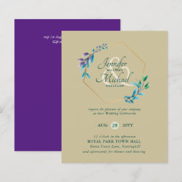 Lámina PRESUPUESTO Invitaciones a la Boda de Oro Morado V