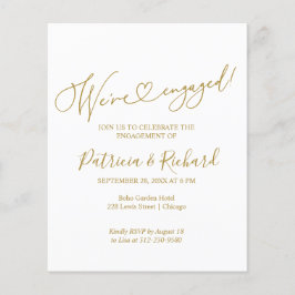 Lámina Presupuesto Invitaciones a la fiesta de compromiso