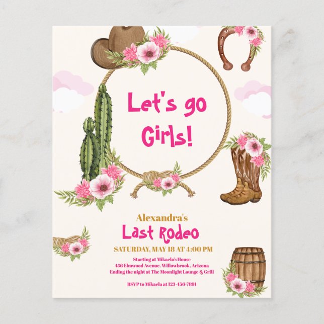 Lámina Presupuesto La Última Ducha De Novias De Rodeo (Anverso)