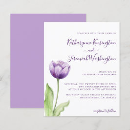Lámina PRESUPUESTO Lavanda Minimalista Tulipán Boda