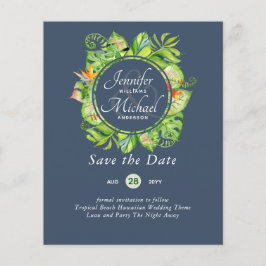Lámina PRESUPUESTO Leaf Tropical Boda Luau Hawaiano
