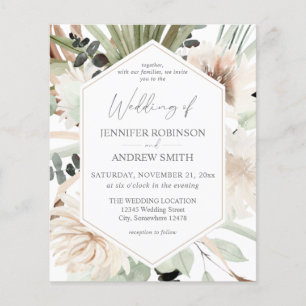 Lámina Presupuesto LG Texto Boho Eucalyptus Palm Floral B