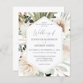 Lámina Presupuesto LG Texto Boho Eucalyptus Palm Floral B