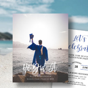 Lámina PRESUPUESTO Lo Hizo Invitación Moderna De Grado De