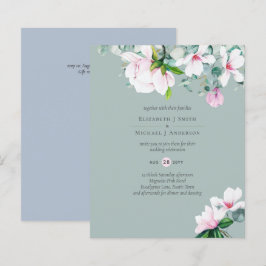 Lámina PRESUPUESTO Magnolias rosadas Sage Eucalyptus Boda