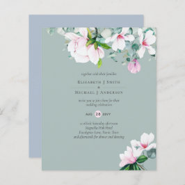 Lámina PRESUPUESTO Magnolias rosadas Sage Eucalyptus Boda