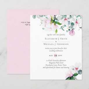 Lámina PRESUPUESTO Magnolias rosadas Sage Eucalyptus Boda