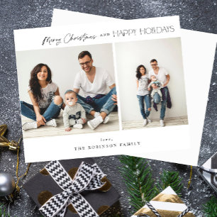 Lámina Presupuesto Minimalista Dos fotos Feliz Navidad
