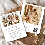 Lámina Presupuesto Minimalista El Boda del código QR de l<br><div class="desc">El Boda de código QR moderno elegante, cuatro (4) Collage de fotos y la invitación a la boda Minimalista con fecha grande. Las tarjetas de Invitación a la Boda contienen una tipografía moderna que son elegantes, simples y modernas para usar después de la minimalista celebración del día de la boda....</div>