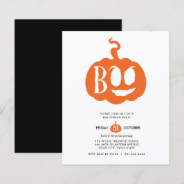 Lámina Presupuesto Minimalista Fiesta de Halloween BOO